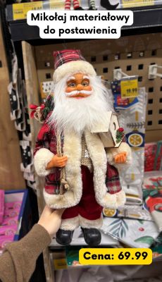 Mikołaj materiałowy  promocja w Kaufland