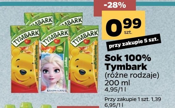 Sok multiwitamina kubuś puchatek Tymbark kartonik promocja