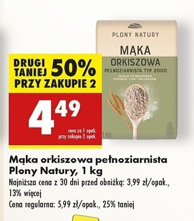 M膮ka orkiszowa pe艂noziarnista tym 2000 Plony natury promocja