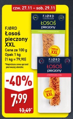 Łosoś pieczony Fjord XXL promocja w Aldi