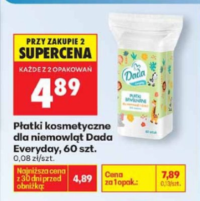 Płatki kosmetyczne dla niemowląt Everyday, 60 szt. promocja w Biedronka