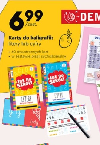 Karty do kaligrafii cyfry Demart promocja