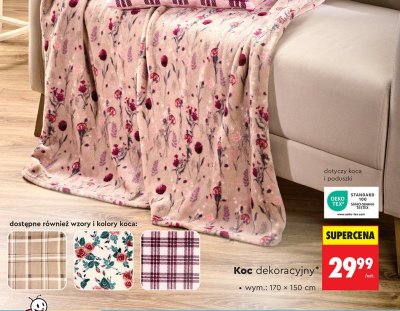 Koc dekoracyjny SMUKEE różne wzory promocja w Biedronka