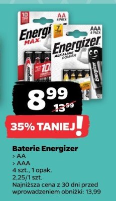 Baterie Energizer AA/AAA promocja w Netto