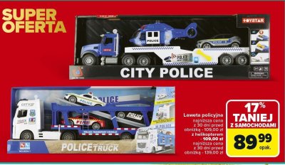 Laweta policyjna CITY POLICE promocja w Carrefour