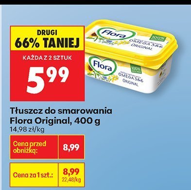 Tłuszcz do smarowania Flora Original, 400 g promocja w Biedronka