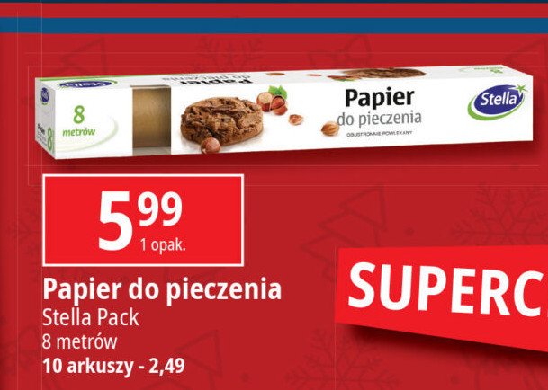 Papier do pieczenia 10 arkuszy Stella promocja