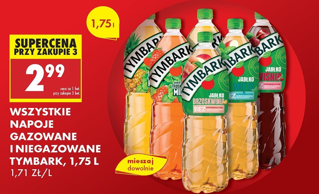 Napój mięta-ananas Tymbark 1936 promocja w Biedronka