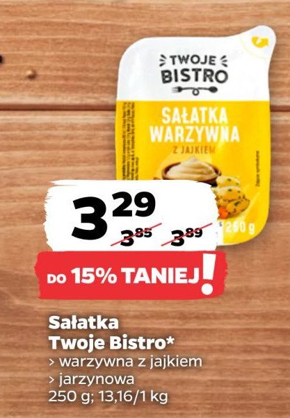 Sałatka warzywna z jajkiem TWOJE BISTRO promocja