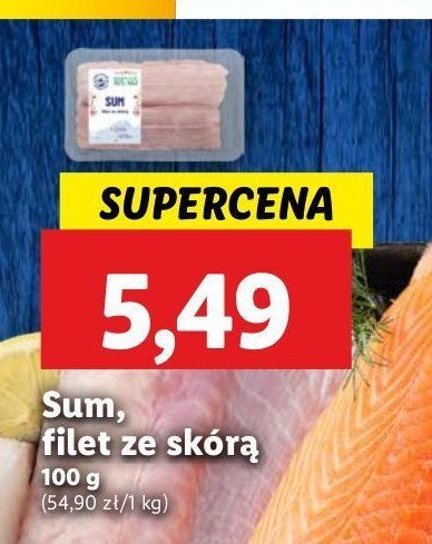 Sum filet ze skórą promocja w Lidl