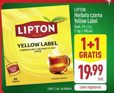 Herbata Yellow Label czarna promocja w Aldi