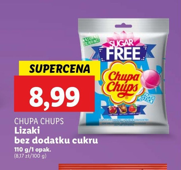 Lizaki CHUPA CHUPS SUGAR FREE promocja