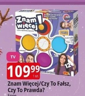 Gra Znam Więcej/Czy To Fałsz, Czy To Prawda? Epee promocja w Leclerc