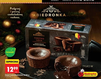 Deser Lava Biedronka czekoladowy promocja w Biedronka