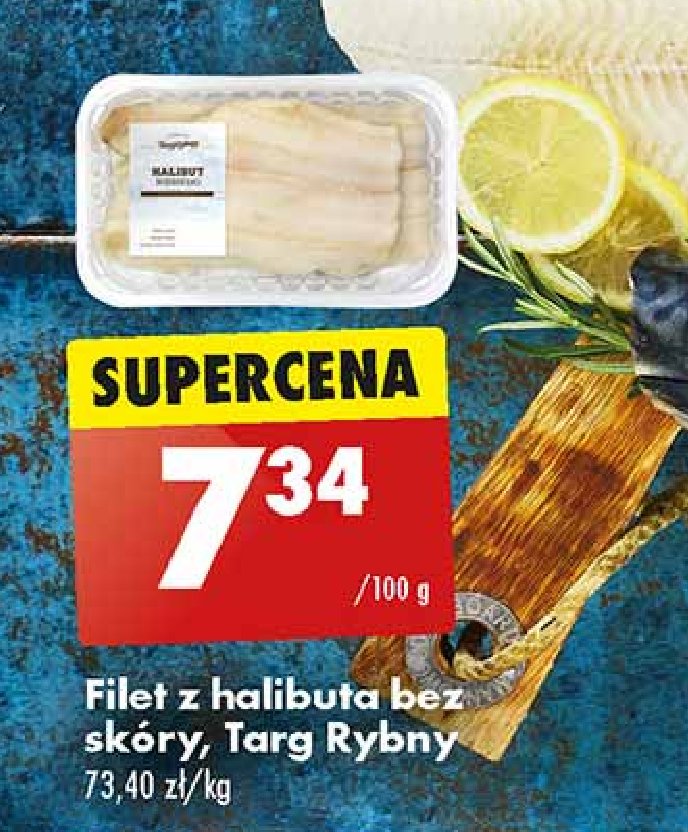 Halibut filet bez skóry Rybny targ lidla promocja