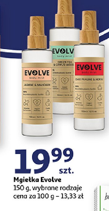 Mgiełka do ciała EVOLVE GREEN TEA & CITRUS WOODS promocja