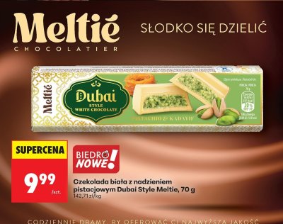 Czekolada biała z nadzieniem pistacjowym Dubai Style 70 g promocja w Biedronka