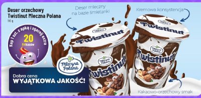 Deser orzechowy Twistiinut Mleczna Polana promocja w POLOmarket