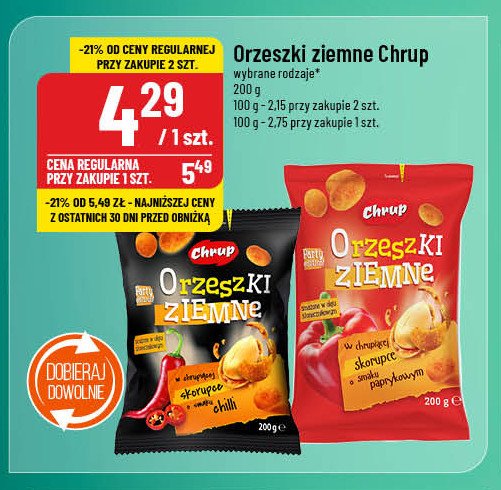 Orzeszki ziemne paprykowe Chrup promocja