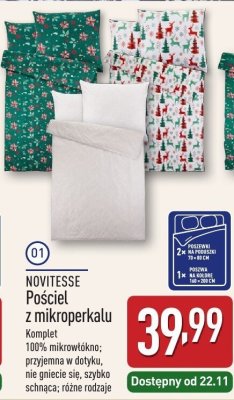 Pościel z mikroperkalu  160x200 + 2x 70x80 cm promocja w Aldi