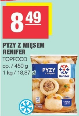 Pyzy z mięsem Renifer Topfood promocja w SPAR