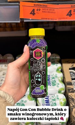 Napój Bubble Drink Mix winogronowy 0,3l promocja w Biedronka