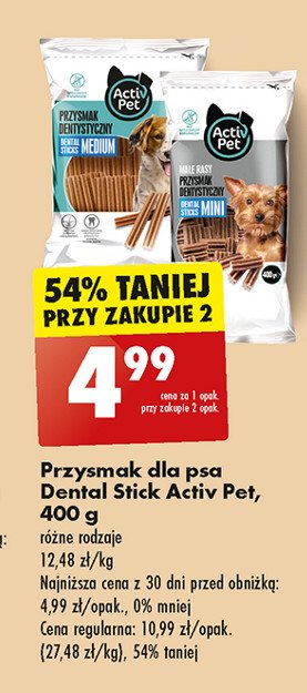 Przysmak dentystyczny dla psa medium Activ pet promocja