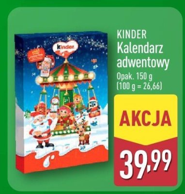 Kalendarz adwentowy Kinder promocja w Aldi