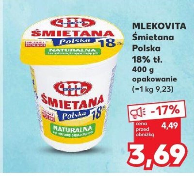 Śmietana Polska 18% tł.  promocja w Kaufland