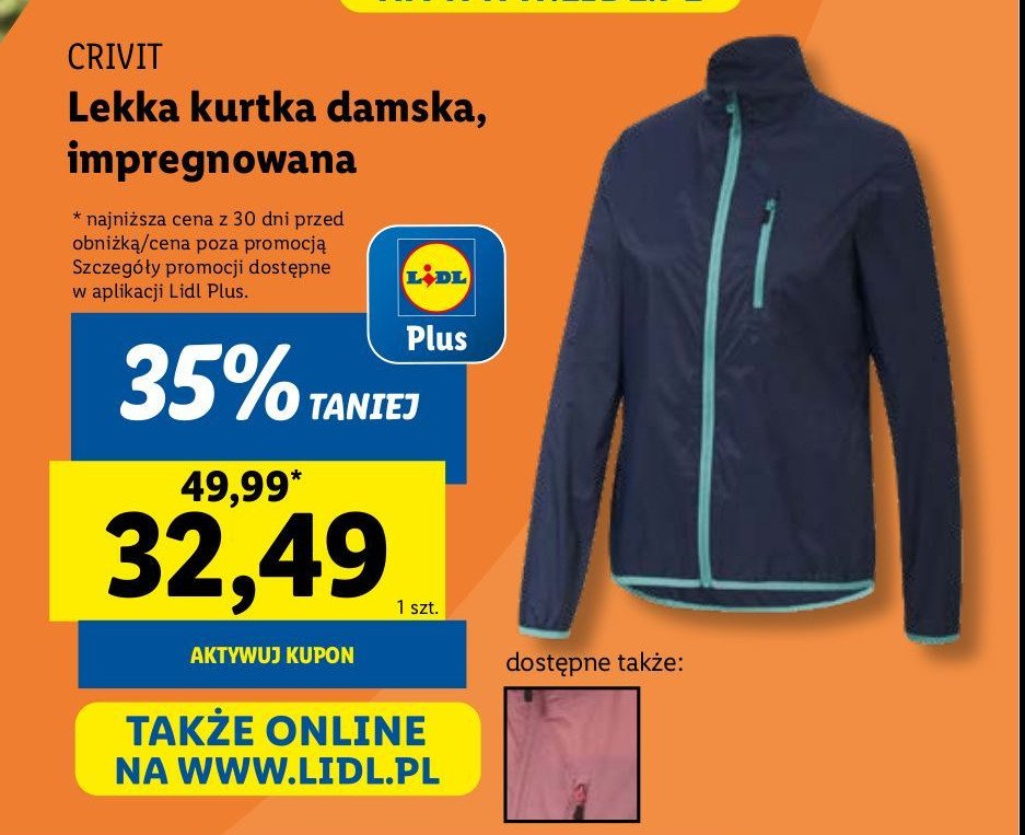 Kurtka damska Crivit promocja w Lidl