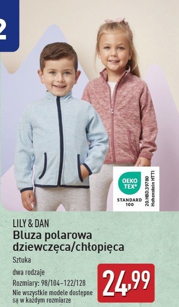 Bluza polarowa 98/104-122/128 Lily & dan promocja w Aldi