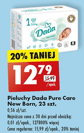 Pieluchy 1 newborn Dada pure care promocja