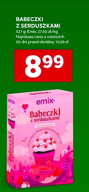 Babeczki z serduszkami Emix promocja w Stokrotka