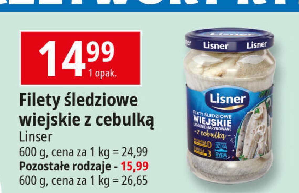 Filety śledziowe z suszonymi pomidorami Lisner promocja