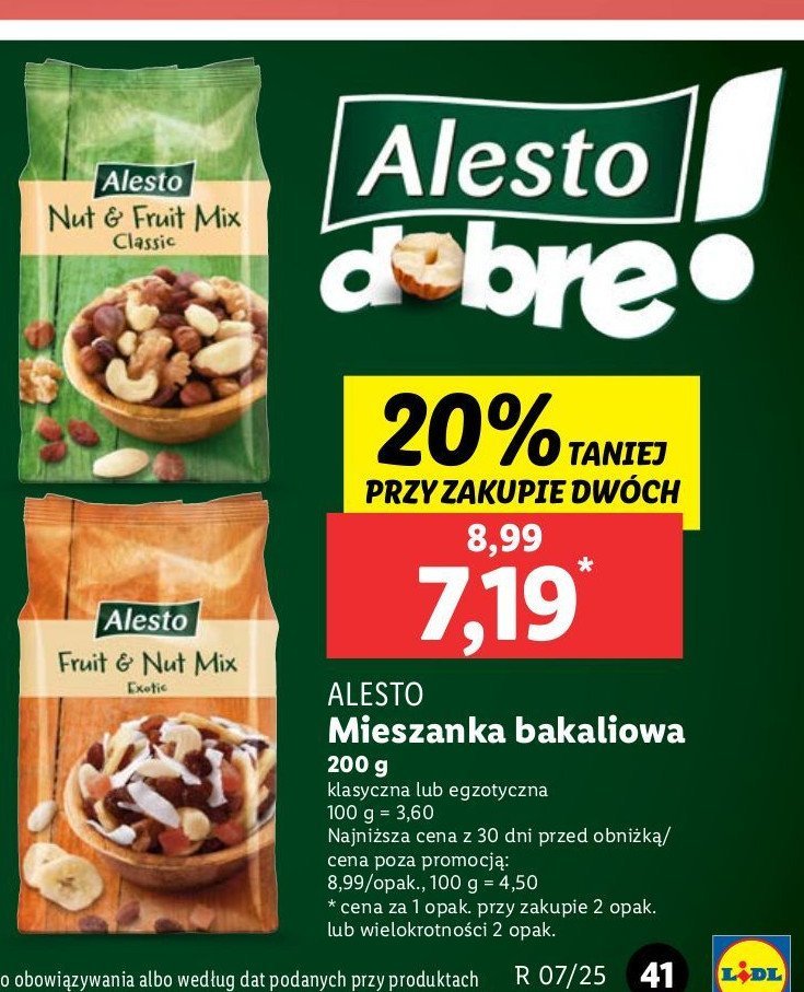 Mieszanka bakaliowa exotic Alesto promocja