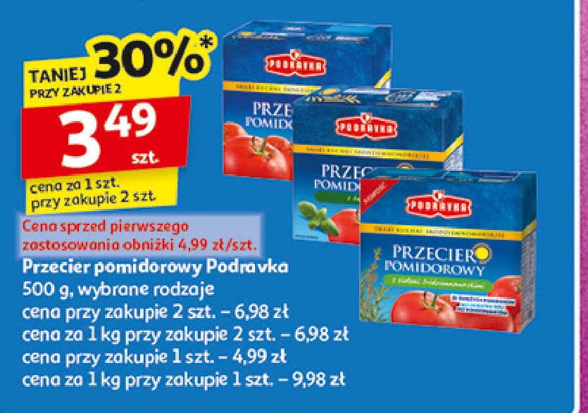 Przecier pomidorowy z bazylią Podravka promocja w Auchan