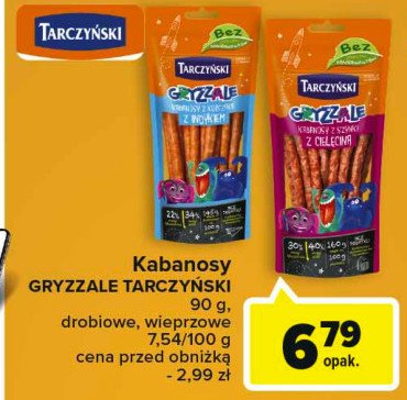 Kabanosiki wieprzowe Tarczy艅ski gryzzale promocja