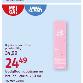 Balsam na brzuch i ciało ujędrniający Body boom mama promocja w Rossmann