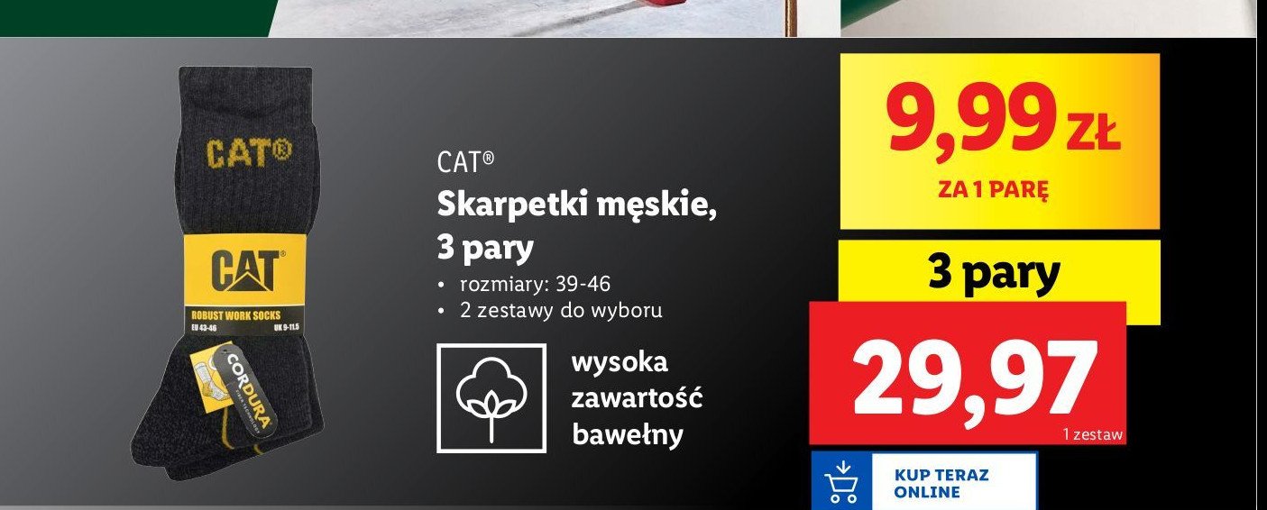 Skarpety męskie 39-46 Cat promocja