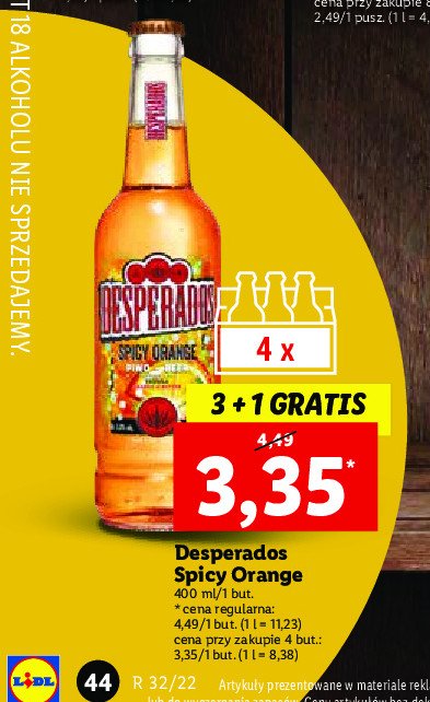Piwo Desperados spicy orange promocje