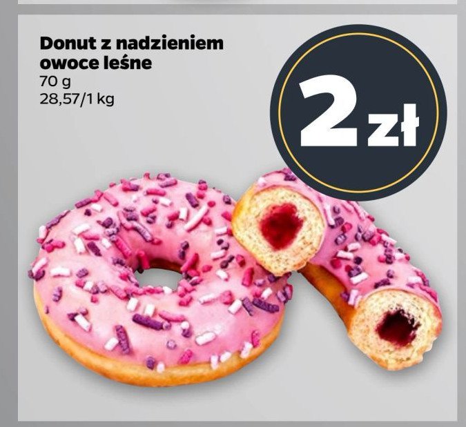 Donut z nadzieniem owoce leśne promocja