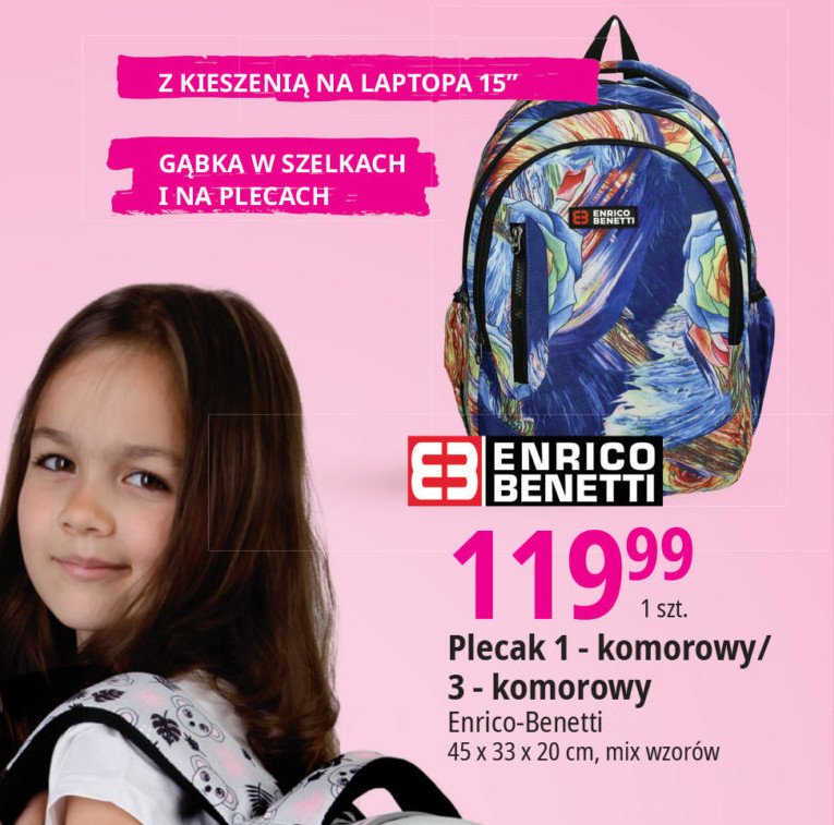 Plecak 3-komorowy Enrico benetti promocja w Selgros