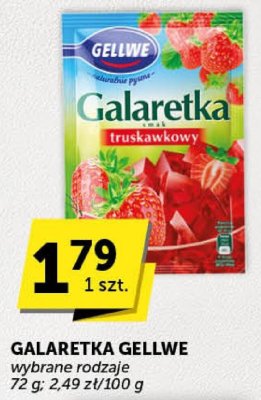 Galaretka Gellwe wybrane rodzaje truskawkowy promocja w ABC