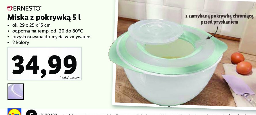 Miska z zamykan膮 pokrywk膮 5 l Ernesto promocja