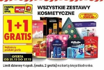 Zestawy kosmetyczne 1+1 GRATIS promocja w Biedronka