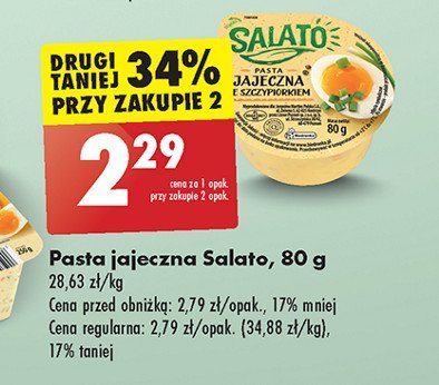 Pasta jajeczna ze szczypiorkiem Salato promocja