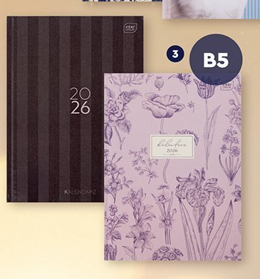 Kalendarz książkowy B5 promocja w Biedronka