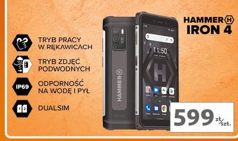 Smartfon iron 4 biały Hammer promocja