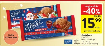 Czekolada E. Wedel mleczna wybrane rodzaje promocja w Intermarche