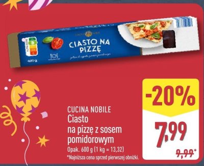 Ciasto na pizzę z sosem pomidorowym Cucina Nobile promocja w Aldi